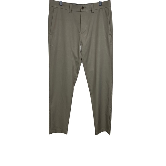 Haggar Other - Haggar Chino Pant Men 34x32 Khaki Tan Cool Right Performance Flex Golf Slack G04